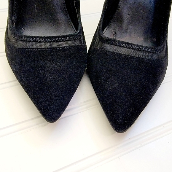 Calvin Klein Black Suede & Mesh Heels - Picture 11 of 13
